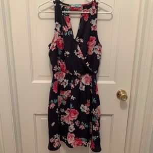 Floral Surplice Dress